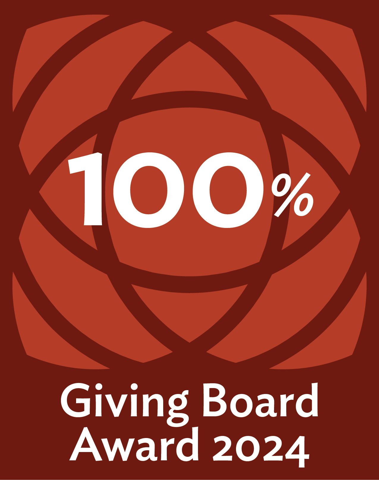 100% Giving Board Award for the Community Health Alliance Foundation Board of Directors